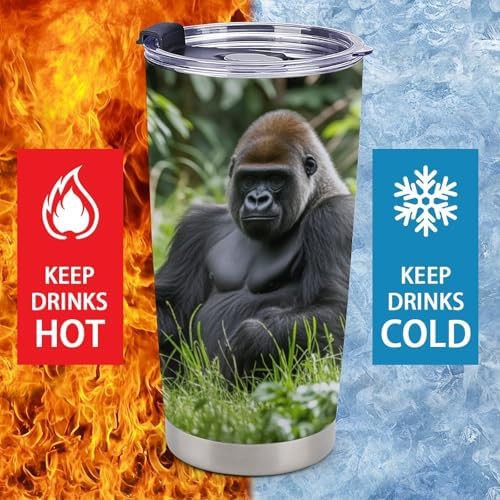 Gorilla in the grass insulated 20 oz tumbler — photo 4