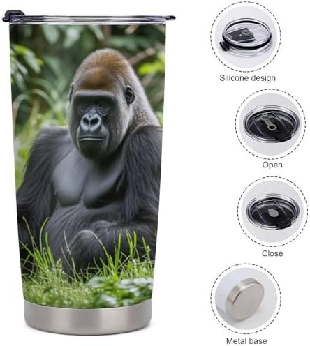 Gorilla in the grass insulated 20 oz tumbler — photo 5