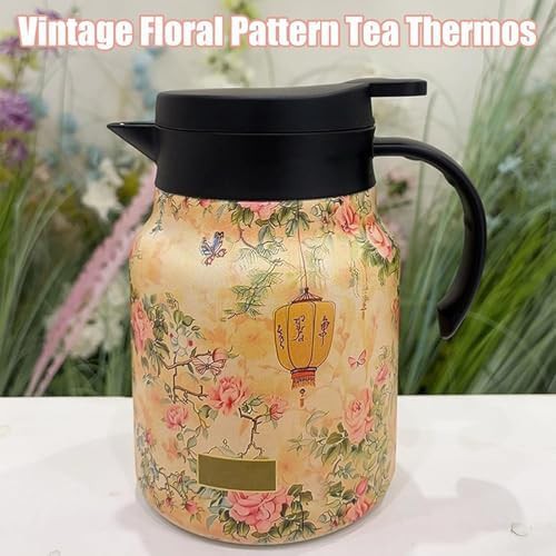 Red Vintage Floral Pattern Thermal Carafe — photo 5