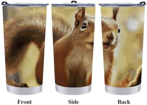 Funny squirrel 20 oz stainless steel tumbler — photo 3