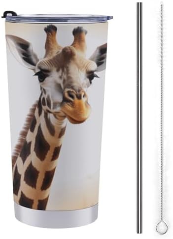 Cute giraffe 20 oz stainless steel tumbler