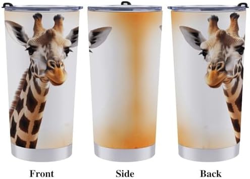Cute giraffe 20 oz stainless steel tumbler — photo 3