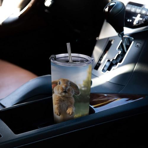 Funny rabbit 20 oz stainless steel tumbler — photo 5