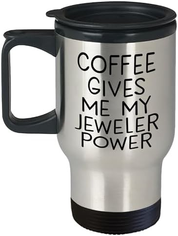 Jeweler power stainless steel travel mug