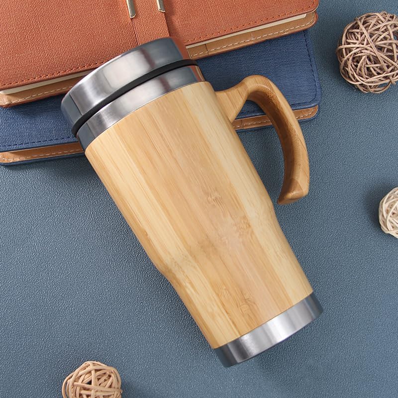 Sccfmm 18 oz bamboo thermos travel mug — photo 4
