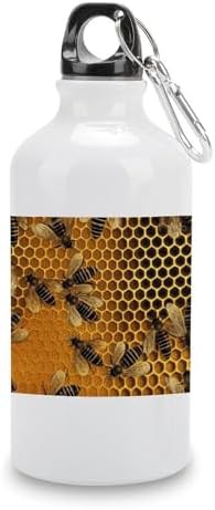 400ml Aluminum Sports Water Bottle Bees on Hive Printed Large
