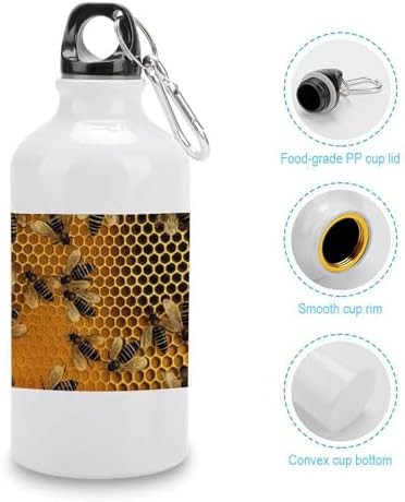 400ml Aluminum Sports Water Bottle Bees on Hive Printed Large — photo 5