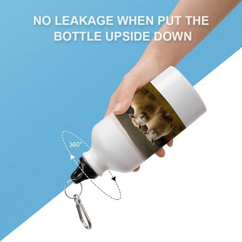 400ml Aluminum Sports Water Bottle Two White Sheep Printed Large — photo 3