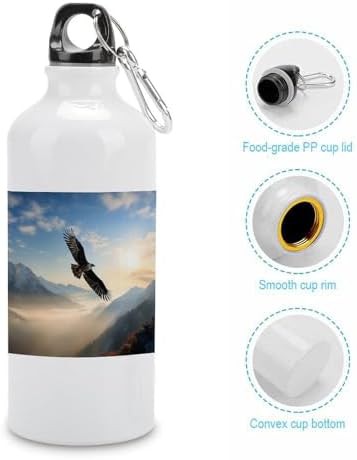 Aluminum sports bottle with eagle mountain print — photo 5