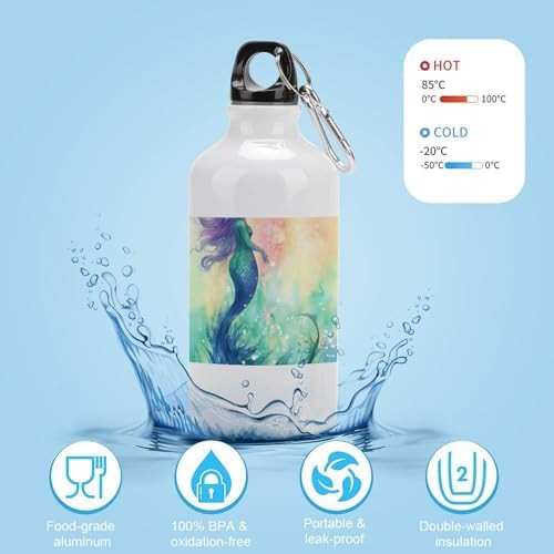 400ml Aluminum Sports Water Bottle Beautiful Mermaid Tail Printed aluminum-400ml-sports-water-tail — photo 4