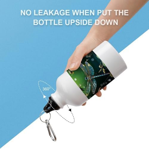 400ml Aluminum Sports Water Bottle Dragonfly Green Printed Large — photo 3