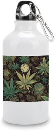 400ml Aluminum Sports Water Bottle A Puff In Time Weed Marijuana