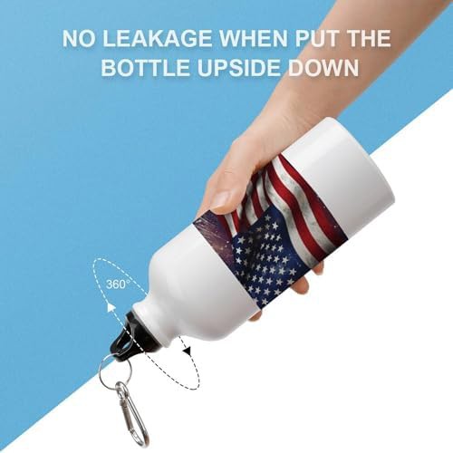 600ml aluminum sports bottle with USA flag — photo 3