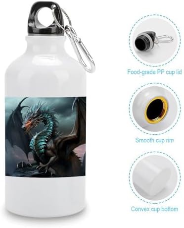 400ml Aluminum Sports Water Bottle Cool Dragon Printed Large — photo 5