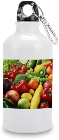 400ml Aluminum Sports Water Bottle Fresh Vegetables Fruits Printed