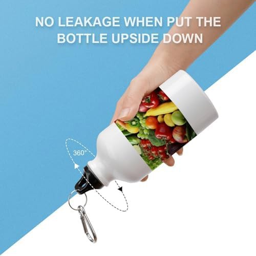 400ml Aluminum Sports Water Bottle Fresh Vegetables Fruits Printed — photo 3
