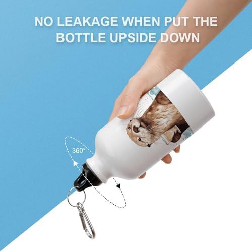 400ml Aluminum Sports Water Bottle Sea Otter Printed Large Capacity — photo 3