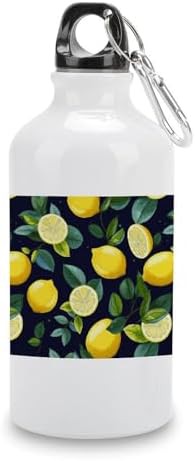 400ml Aluminum Sports Water Bottle Lemon Fruit Printed Large