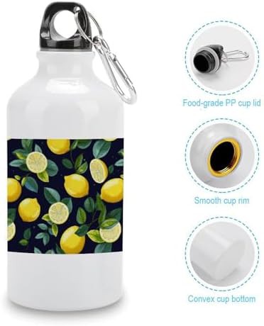400ml Aluminum Sports Water Bottle Lemon Fruit Printed Large — photo 5
