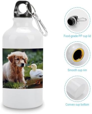 400ml Aluminum Sports Water Bottle Dog And A Duck Printed Large — photo 5