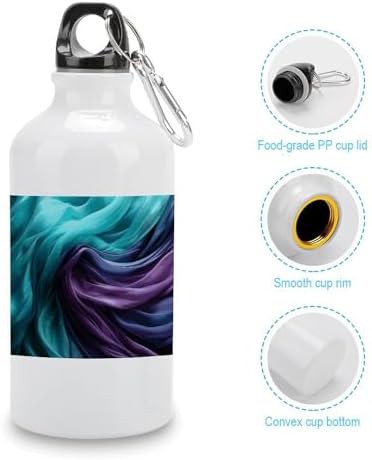 400ml Aluminum Sports Water Bottle Light Emerald Green And Purple — photo 5