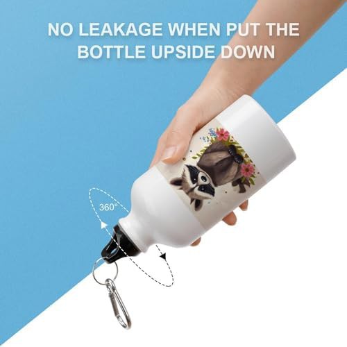 400ml Aluminum Sports Water Bottle Raccoon Printed Large Capacity — photo 3
