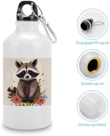 400ml Aluminum Sports Water Bottle Raccoon Printed Large Capacity — photo 5