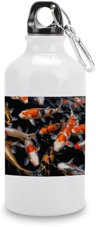 400ml Aluminum Sports Water Bottle Japan Fancy Carp Fishes Printed