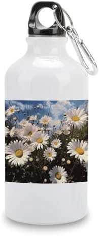400ml Aluminum Sports Water Bottle Beautiful Daisies Printed Large