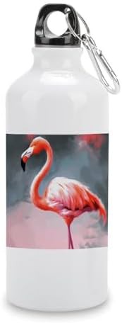 600ml Aluminum Sports Water Bottle Painting Flamingo Printed Large