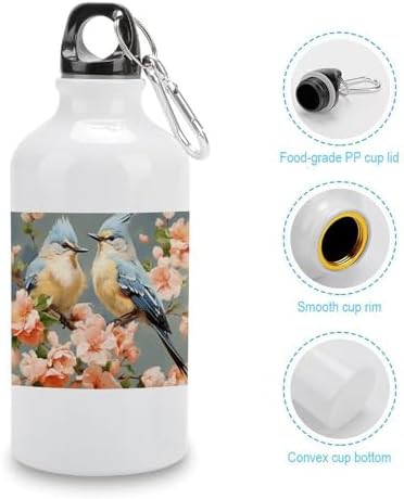 400ml Aluminum Sports Water Bottle Flower And Bird Painting Printed — photo 5