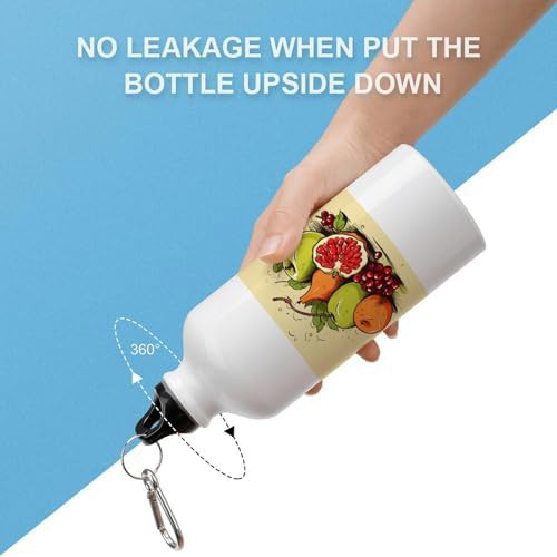600ml Aluminum Sports Water Bottle Fruit Painting Style Printed — photo 3