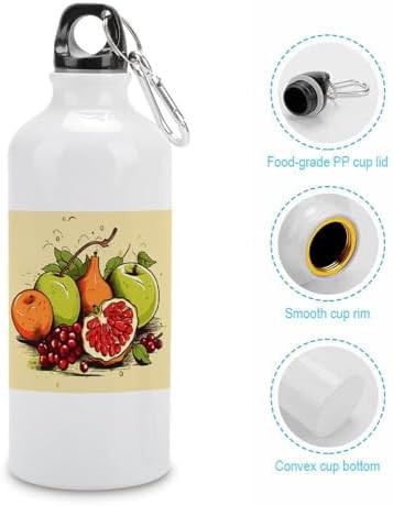 600ml Aluminum Sports Water Bottle Fruit Painting Style Printed — photo 5
