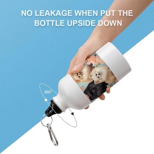 400ml Aluminum Sports Water Bottle Pomeranians Pattern Printed — photo 3