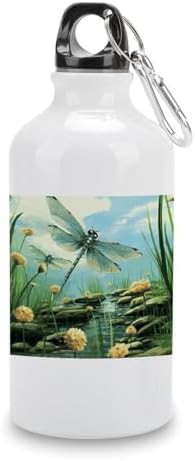 400ml Aluminum Sports Water Bottle Dragonflies in Flight Printed aluminum-400ml-sports-water-flight