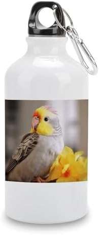400ml Aluminum Sports Water Bottle Cute Cockatiel Printed Large
