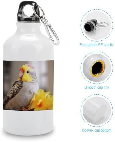 400ml Aluminum Sports Water Bottle Cute Cockatiel Printed Large — photo 5