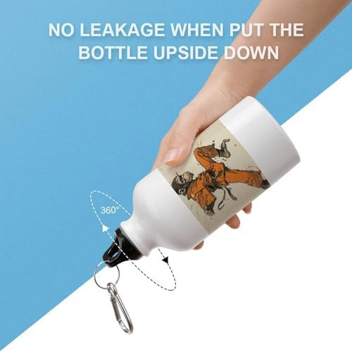 400ml Aluminum Sports Water Bottle Orange Shirt Monkey Printed — photo 3