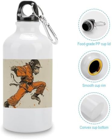 400ml Aluminum Sports Water Bottle Orange Shirt Monkey Printed — photo 5