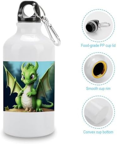 400ml Aluminum Sports Water Bottle Dragon Cute Printed Large — photo 5