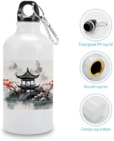 400ml Aluminum Sports Water Bottle Chinese Ink Painting Printed — photo 5