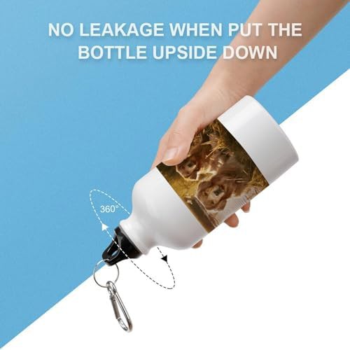 400ml Aluminum Sports Water Bottle Two Golden Retrievers Printed — photo 3