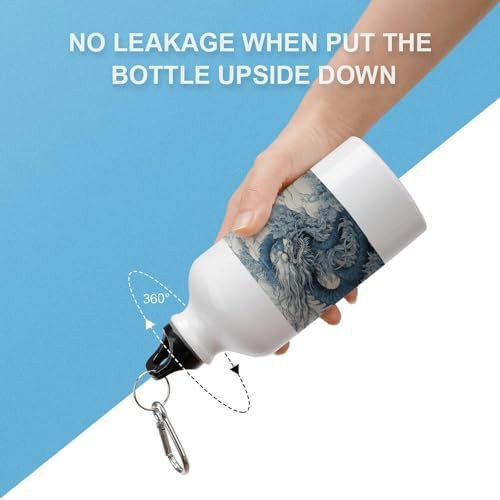 400ml Aluminum Sports Water Bottle Dragon Pattern Printed Large — photo 3