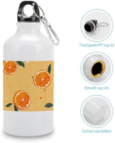 400ml Aluminum Sports Water Bottle Cartoon Style Orange Printed — photo 5