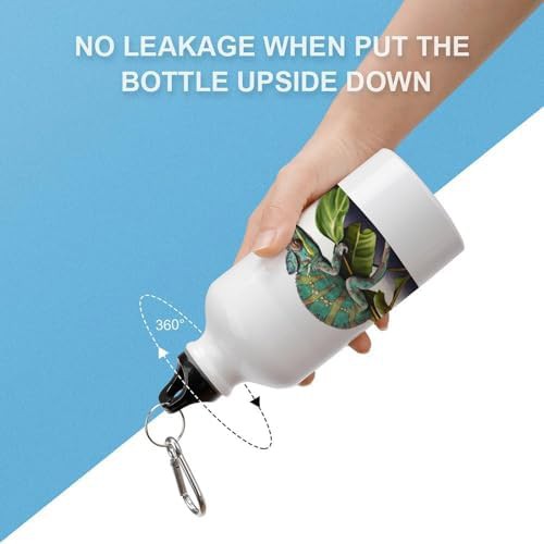 400ml Aluminum Sports Water Bottle Chameleon Printed Large Capacity — photo 3