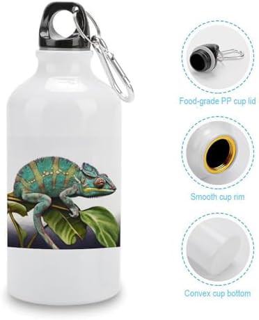 400ml Aluminum Sports Water Bottle Chameleon Printed Large Capacity — photo 5
