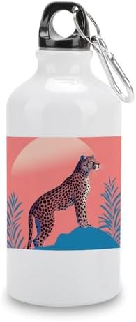 400ml Aluminum Sports Water Bottle Minimalist Style Leopard Printed