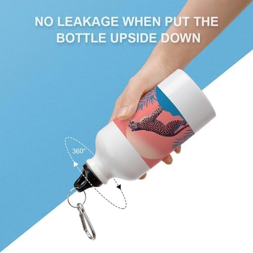 400ml Aluminum Sports Water Bottle Minimalist Style Leopard Printed — photo 3