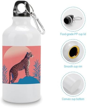 400ml Aluminum Sports Water Bottle Minimalist Style Leopard Printed — photo 5
