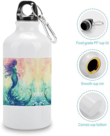 400ml Aluminum Sports Water Bottle Beautiful Mermaid Tail Printed — photo 5